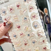 Animal Family Cute Dolls Epoxy Stickers